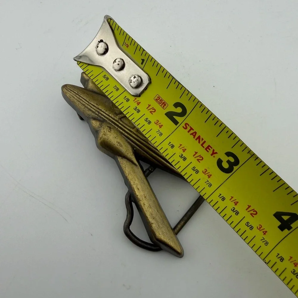 Vintage‎ Cesna Airplane Belt Buckle Brass Excellent Vintage Aviation Pilot 4119
